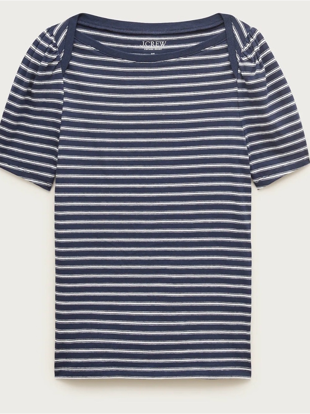 J. Crew Navy and White Striped Short-Sleeve Tee